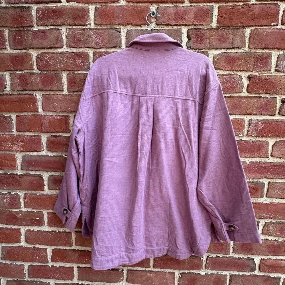 Madewell Branner Waffleback Shirt Jacket XL Faded Fig $88 • New - Picture 8 of 10